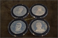 4 Sterling Silver Proofs     Franklin Mint 1967