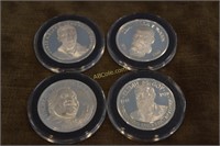 4 Sterling Silver Proofs     Franklin Mint 1967