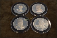 4 Sterling Silver Proofs     Franklin Mint 1967