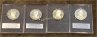 4 Sterling Silver Proofs     Franklin Mint 1967