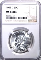 1962-D FRANKLIN HALF DOLLAR NGC