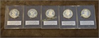 5 Sterling Silver Proofs     Franklin Mint 1967