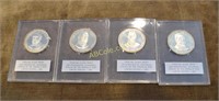 4 Sterling Silver Proofs     Franklin Mint 1967