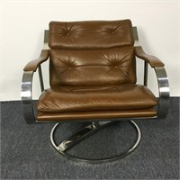 Gardner Leaver Steelcase Leather Lounge Chair