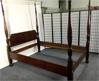 Mahogany 4 Post Queen Sized Bed