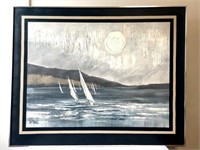 Lee Reynolds Sailboats Painting on Canvas