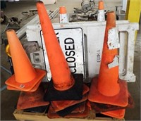 (20) Traffic Cones Poly Signs & More