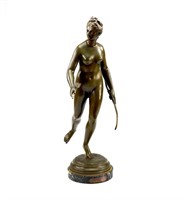 FRENCH BRONZE FIGURE OF A NUDE