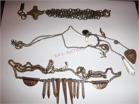 2 Exotic Necklaces and chain