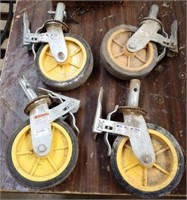 Four Scaffolding Caster Wheels
