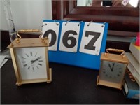 2-SM BRASS CLOCKS / 1 is Tiffany and Co.