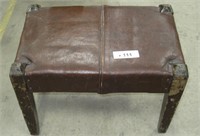 Antique Leather Stool (Wood Cutter's Cottage)