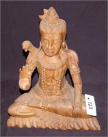Wood Carved Shiva 11"h