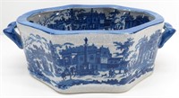 Antique Style Blue & White Crackle Tureen