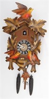 Germany Cockoo Clock w/ birds & Leaves- Works