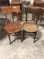 Lot of Two Round Bottom Café Style Chairs