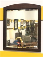 21 x 26 Wooden Framed Beveled Mirror