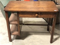 Vintage 38 Inch All Wood Student Desk