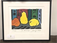 8 x 10 Signed Framed Print “3 Pears”