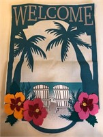 Welcome Fabric Wall Hanging or Flag