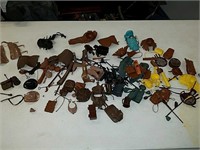 Vintage action figure accessories and clothing