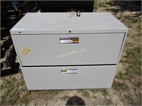 (2) Metal 2 Drawer Lateral File Cabinets.
