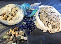 Large Lot of River Stones, Rocks and Pebbles