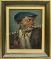 HUNGARIAN PORTRAIT OF A MAN SIGNED INDISTINCTLY