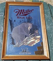 Miller Beer Black Bear Mirror 1st Print