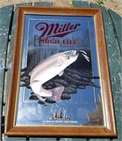 Miller Beer Trout Mirror 1st print