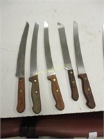 (5) Bread Knives, 15"L.
