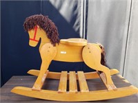 Vintage oak rocking horse