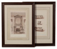 A PAIR OF FRAMED 19TH CENTURY GERMAN BOOKPLATES