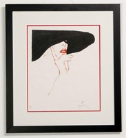 RENE` GRUAU (1909 - 2004) PENCIL SIGNED LITHOGRAPH