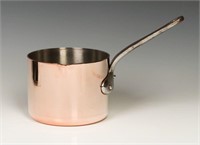 MAUVIEL M'HERITAGE FRENCH COPPER SAUCE PAN W/SPOUT