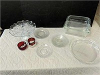 Assorted lot of Glass items