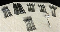 45 Piece Set of Oneida Stainless Steel Cutlery