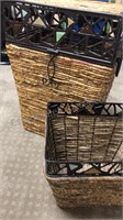 wicker Clothes hamper and waste basket