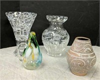 Assorted Crystal Vases & More