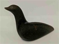 Vintage Inuit Soapstone Loon Carving