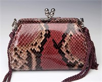 A JUDITH LEIBER SNAKESKIN PURSE