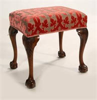LATE 20TH C. CHIPPENDALE STYLE FOOTSTOOL