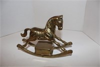 Brass Wind Up Musical Horse