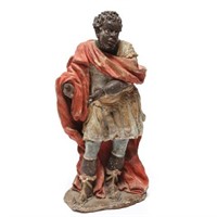 Venetian Painted Pottery Blackamoor Figure-Antique