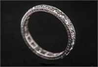 Vintage Diamond Eternity Band Ring, in Platinum