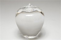 Steuben Glass Apple Paperweight, Lead Crystal