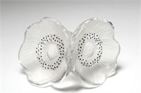 Lalique Glass Paperweight "Double Anemone" Flowers