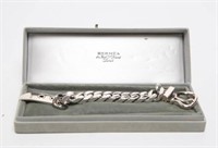 Hermes Bracelet, Silver Chain with Buckle, French