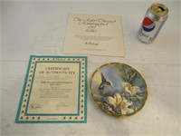 Assiette décorative Pickard 1989 avec certificat