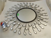 Miroir rond decoratif en metal